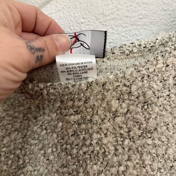 Women’s Libre 3/4 Sleeve Oversized Wool Blend Knit Sweater With Pockets Sz XL - Picture 5 of 6